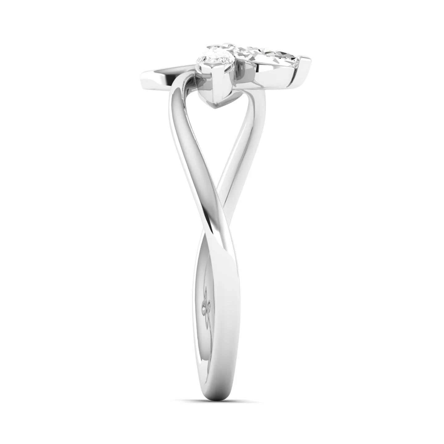 Lab Grown Diamond Butterfly Ring 9k Solid Gold - Image 11