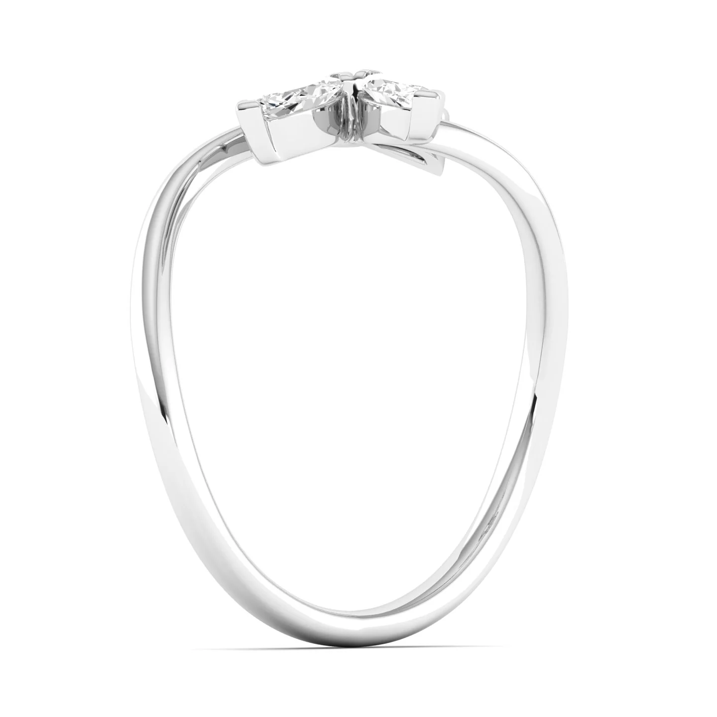 Lab Grown Diamond Butterfly Ring 9k Solid Gold - Image 12