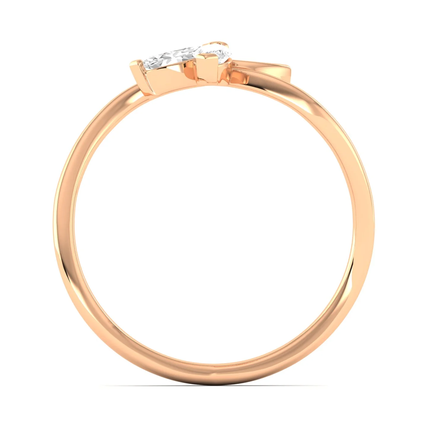 Lab Grown Diamond Butterfly Ring 9k Solid Gold - Image 6