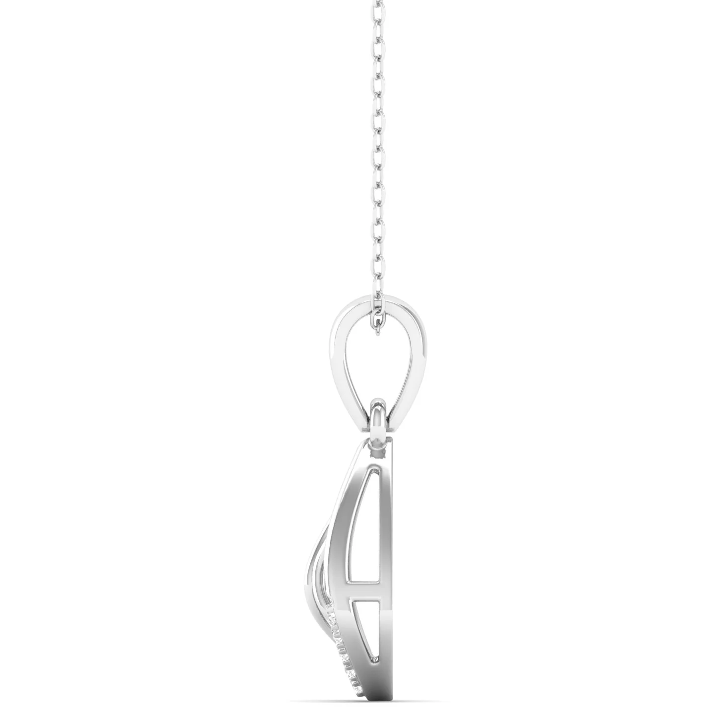 0.06Ct Round Diamond Shell Pendant 9k Solid - Image 8