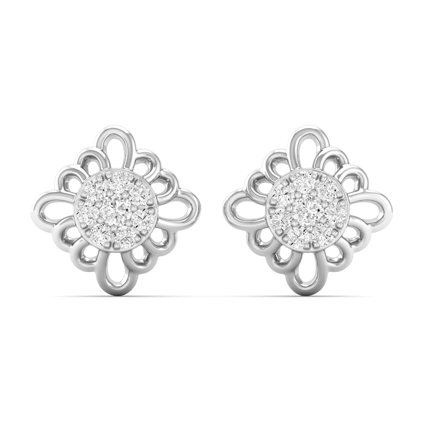 0.16 Ct Diamond Fashion Stud Earrings 9k Solid Gold - Image 4