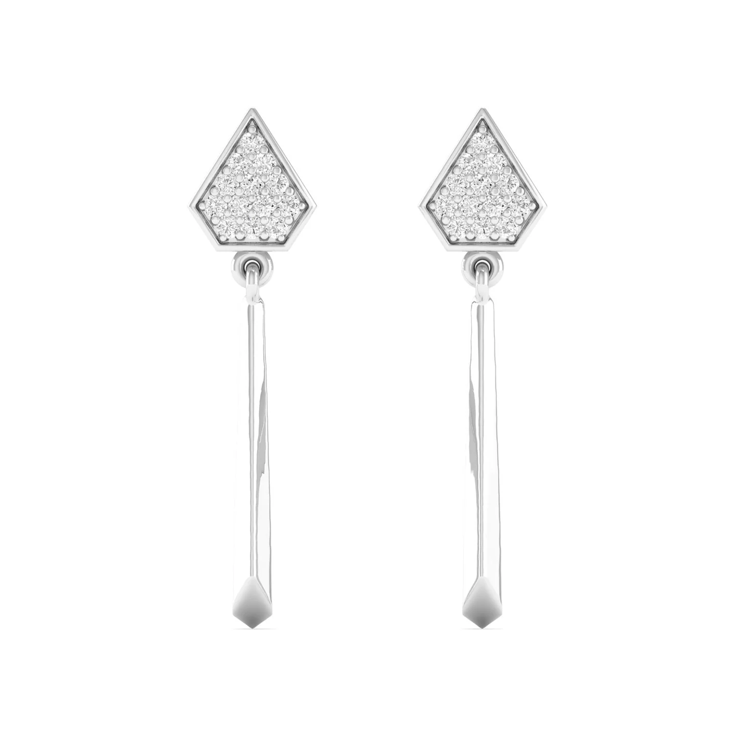 0.13 Ct Diamond Fashion Drop Earrings 9k Solid Gold - Image 5