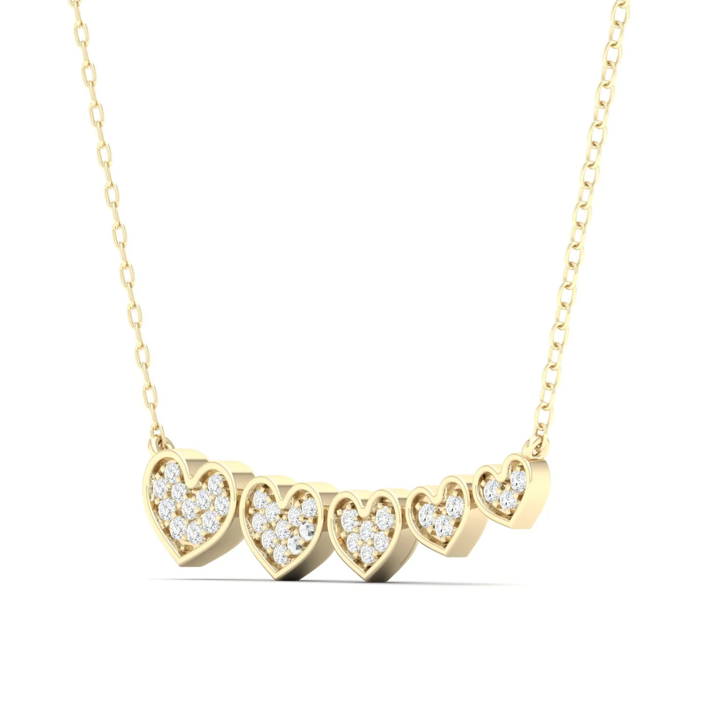0.12 Ctw Heart Cluster Graduating Fashion Pendant - Image 2