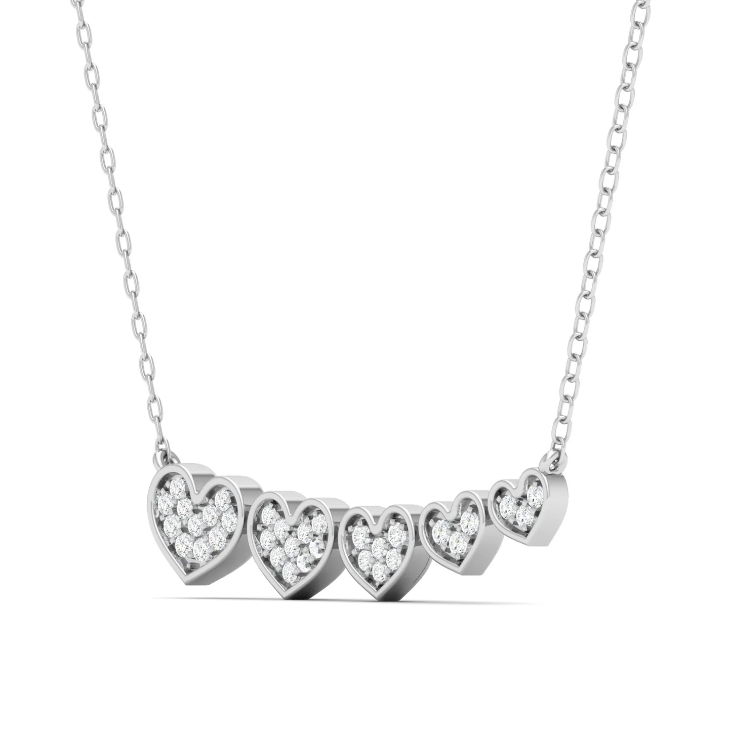 0.12 Ctw Heart Cluster Graduating Fashion Pendant - Image 5