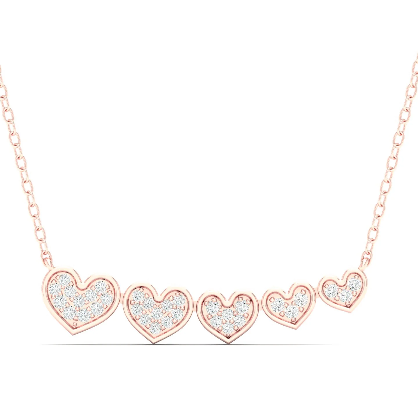 0.12 Ctw Heart Cluster Graduating Fashion Pendant - Image 7