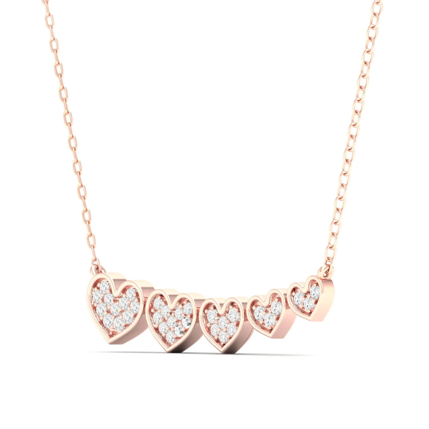 0.12 Ctw Heart Cluster Graduating Fashion Pendant - Image 8
