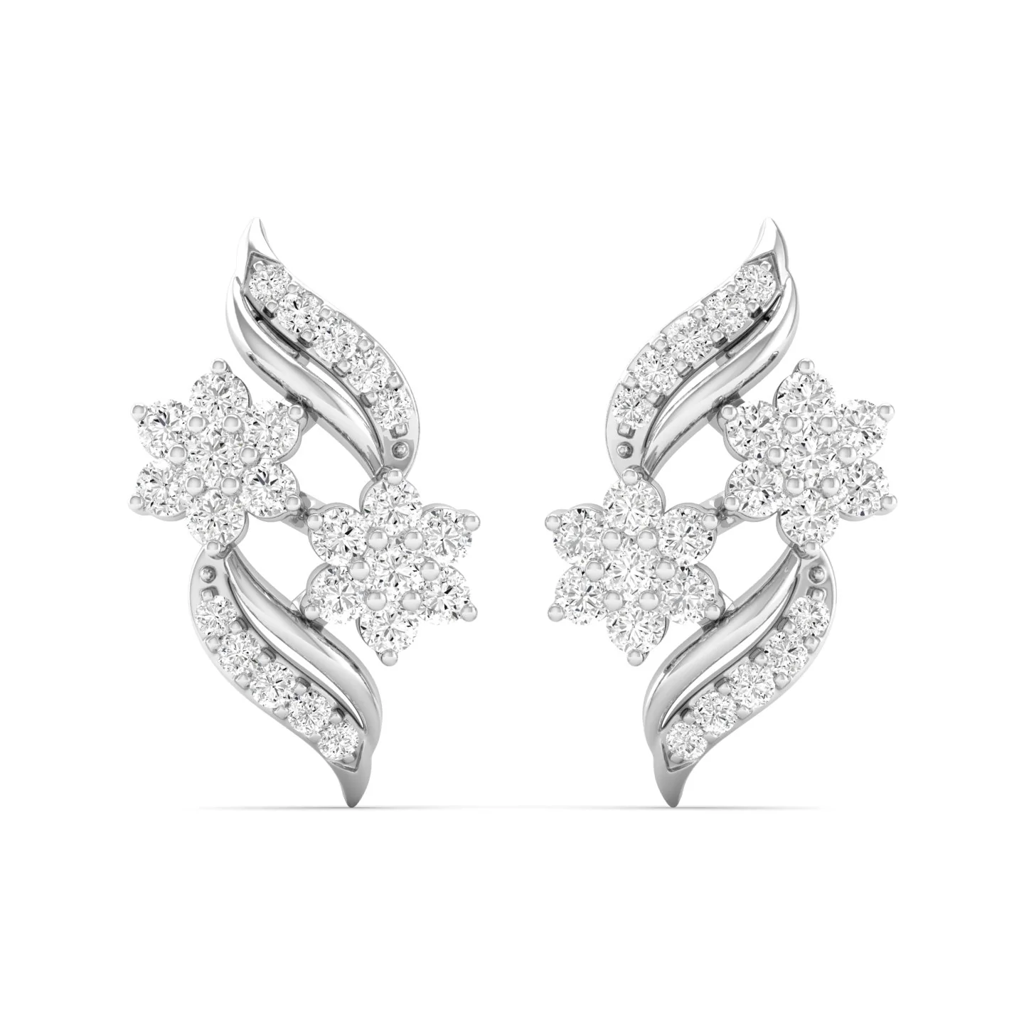 0.42 Ct Diamond Fashion Stud Earrings 9k Solid Gold - Image 5