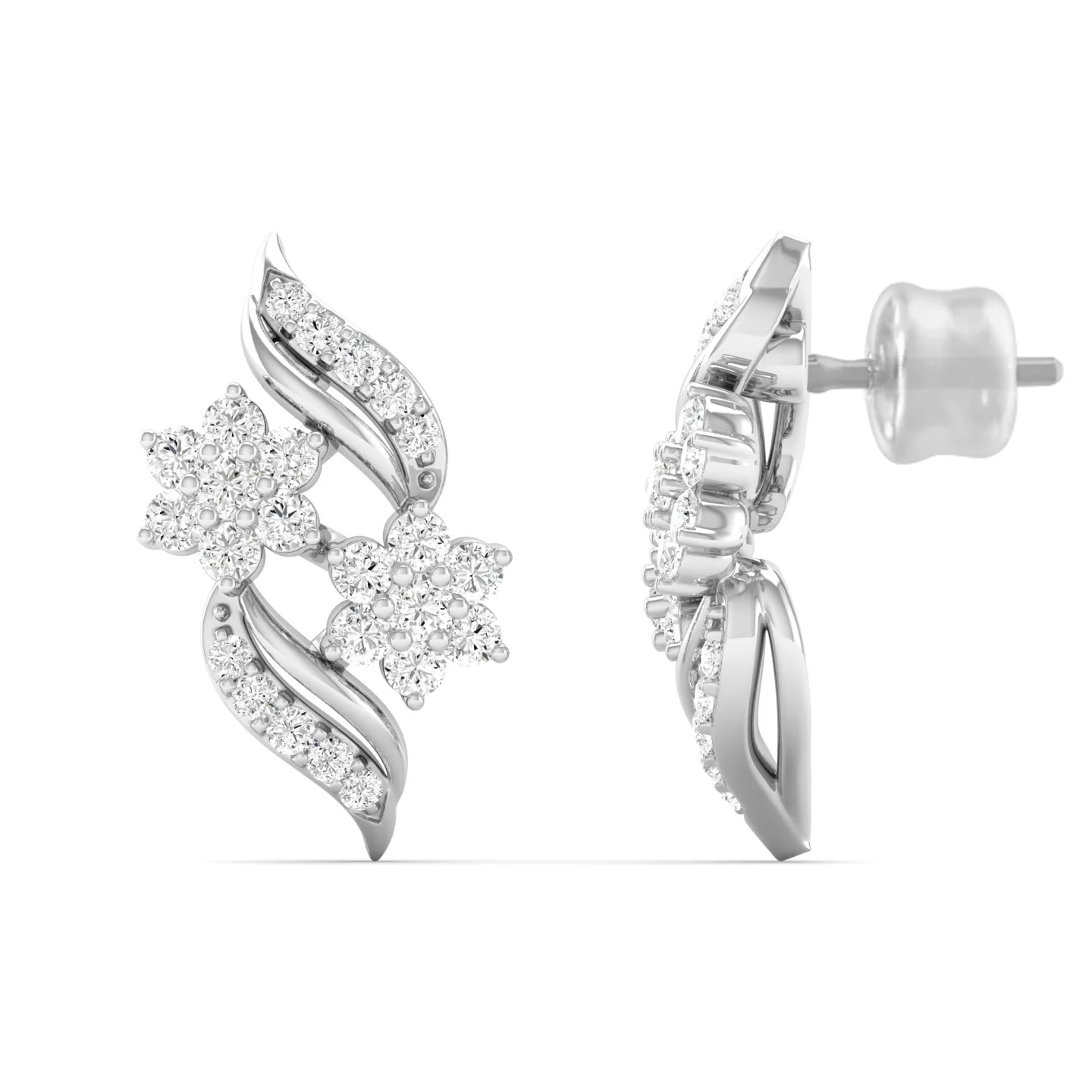 0.42 Ct Diamond Fashion Stud Earrings 9k Solid Gold - Image 6