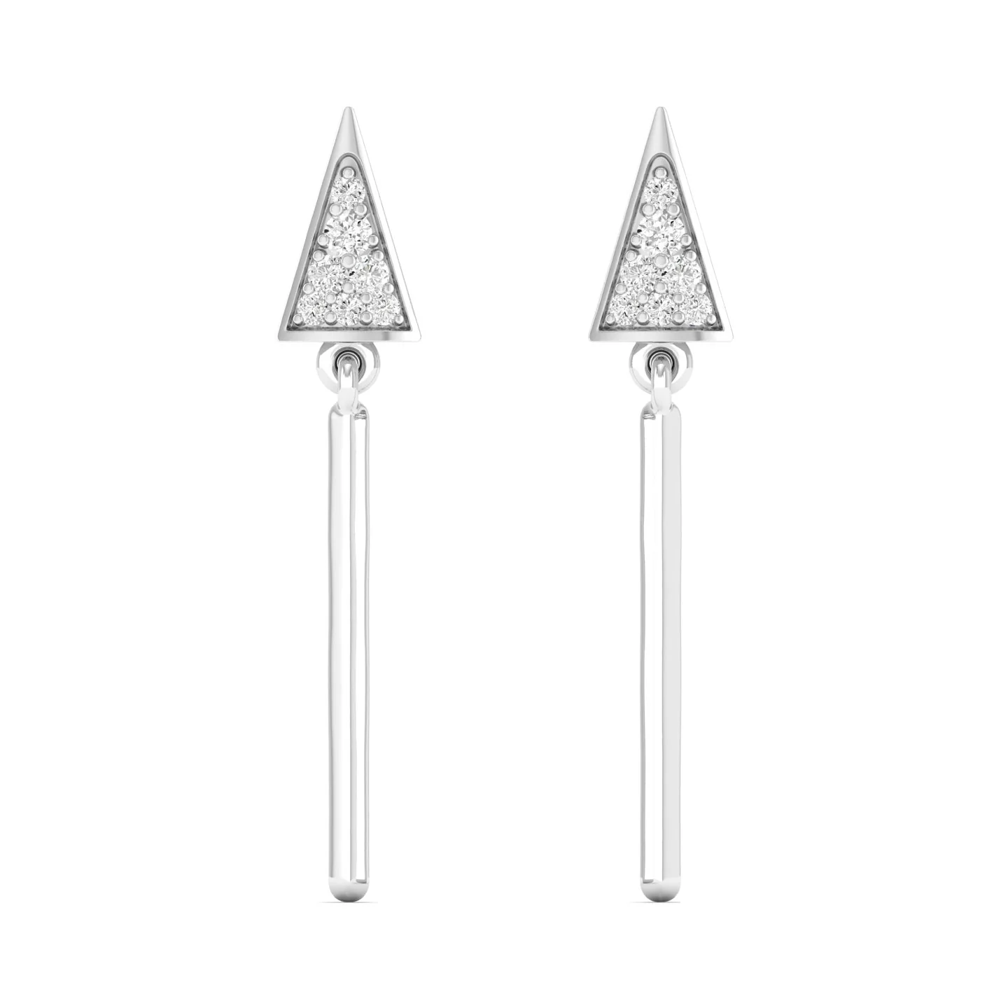 0.09 Ct Diamond Fashion Drop Earrings 9k Solid Gold - Image 4