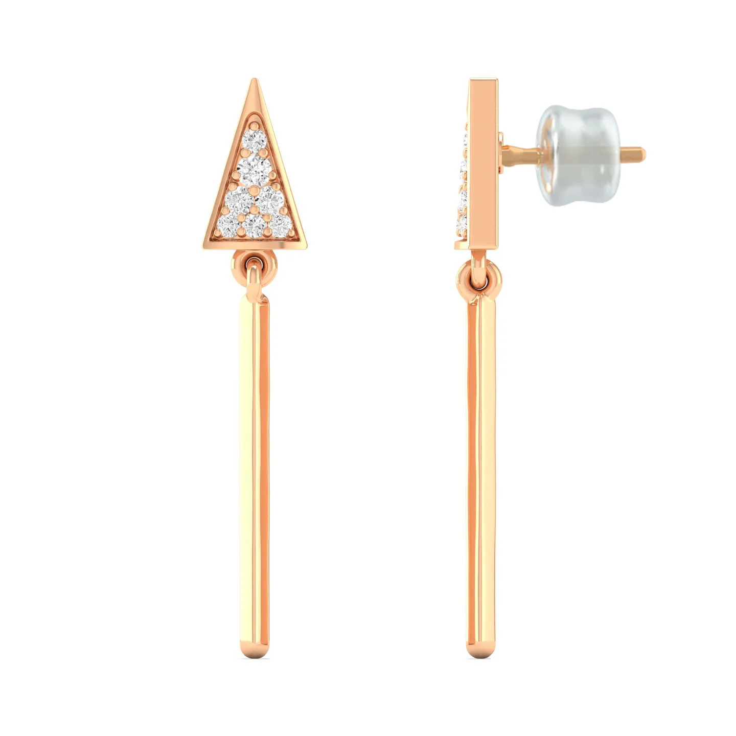 0.09 Ct Diamond Fashion Drop Earrings 9k Solid Gold - Image 5