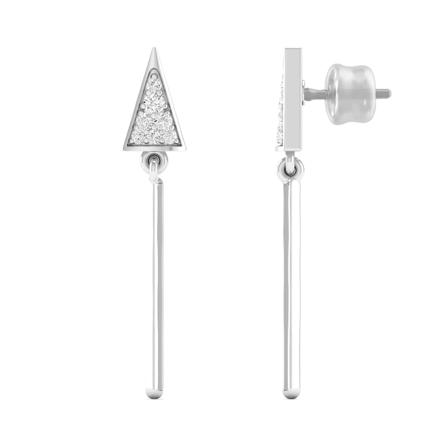 0.09 Ct Diamond Fashion Drop Earrings 9k Solid Gold - Image 6