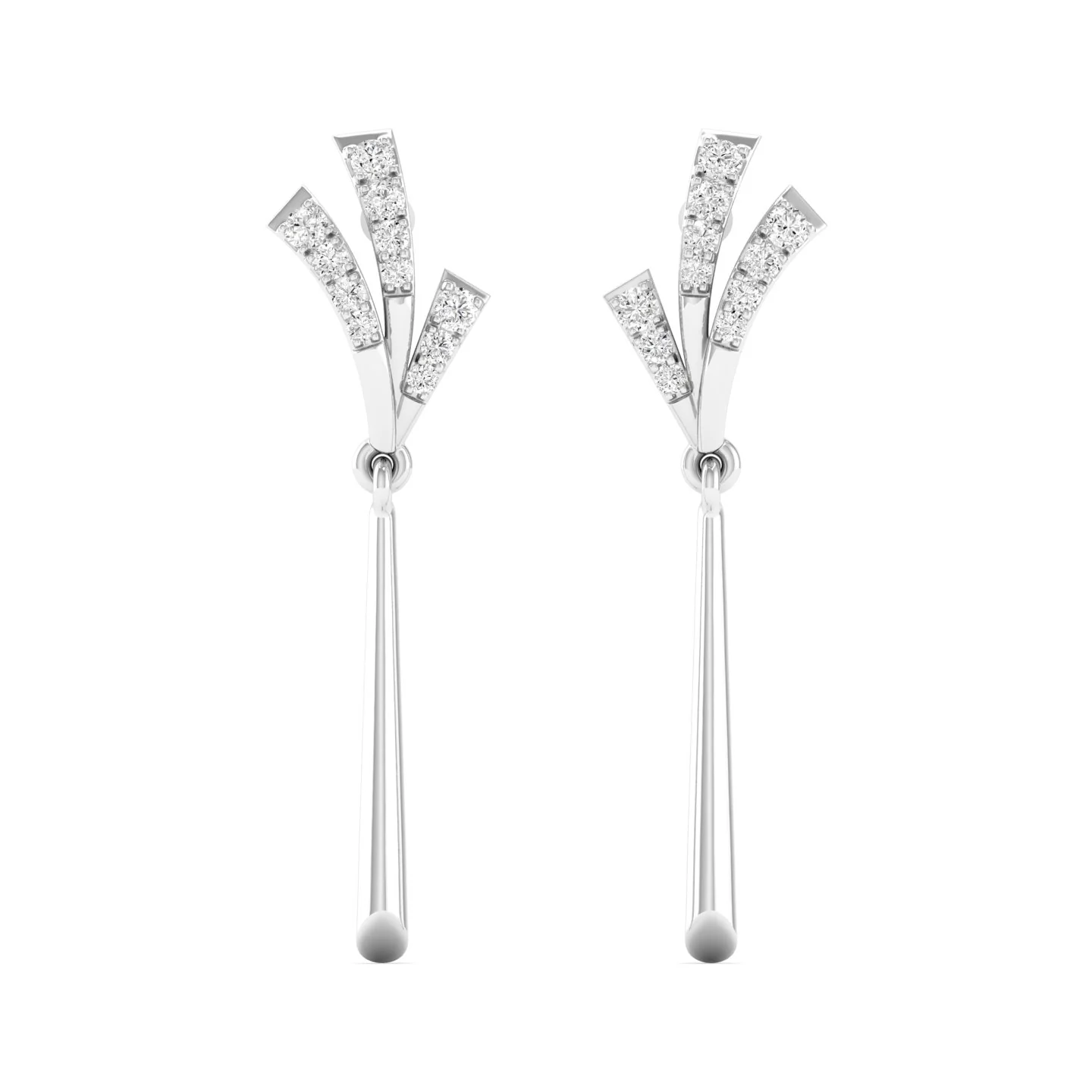0.16 Ct Diamond Fashion Drop Earrings 9k Solid Gold - Image 4
