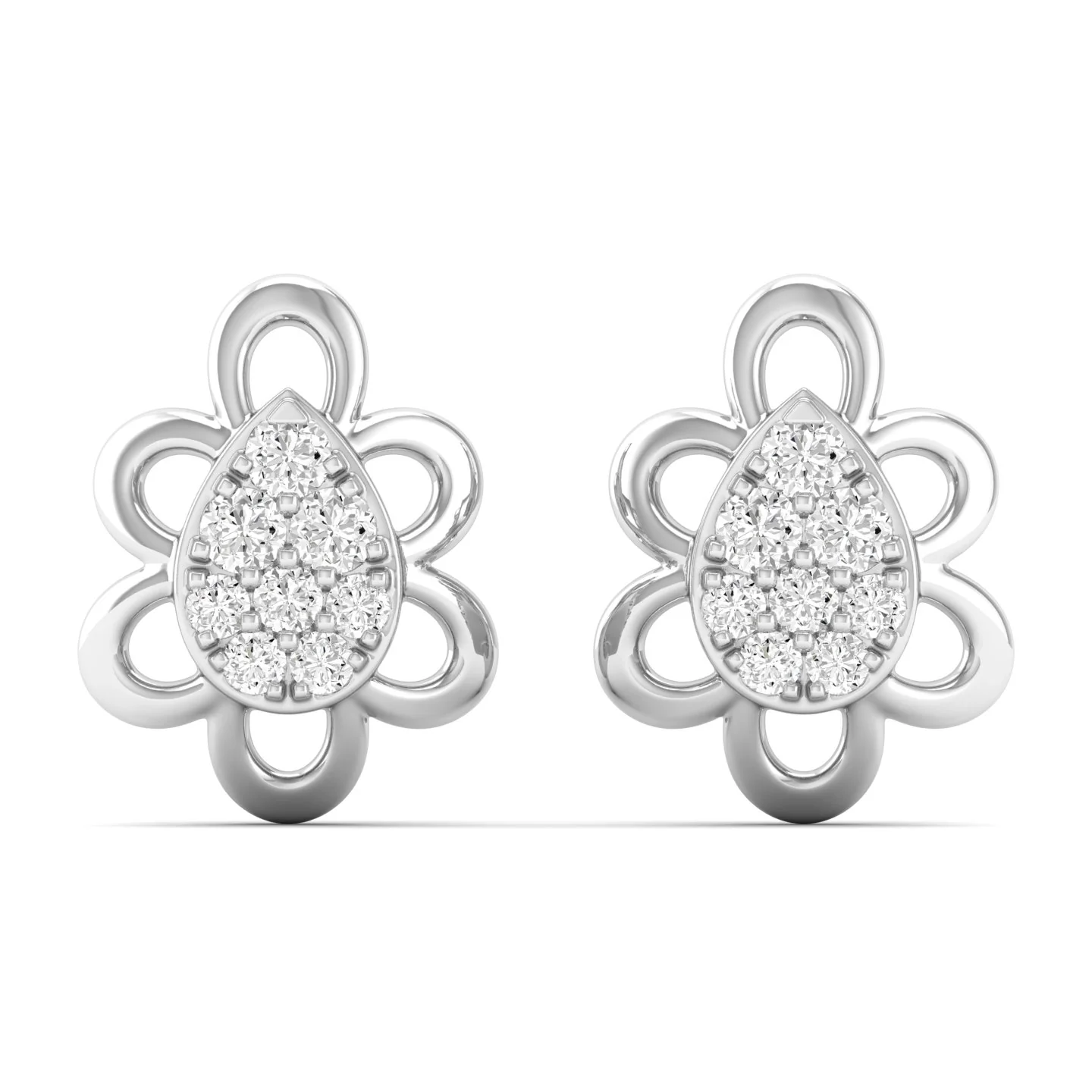 0.20 Ct Diamond Fashion Stud Earrings 9k Solid Gold - Image 4