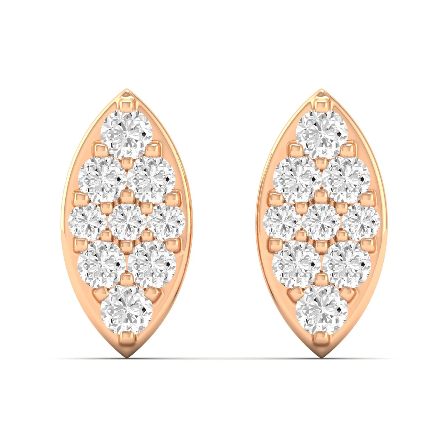 0.20 Ct Diamond Fashion Stud Earrings 9k Solid Gold - Image 3