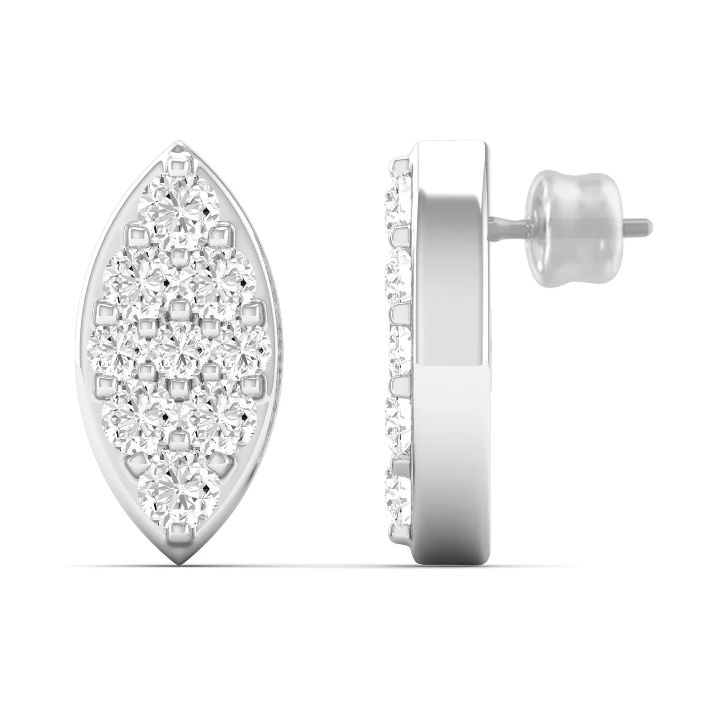 0.20 Ct Diamond Fashion Stud Earrings 9k Solid Gold - Image 6