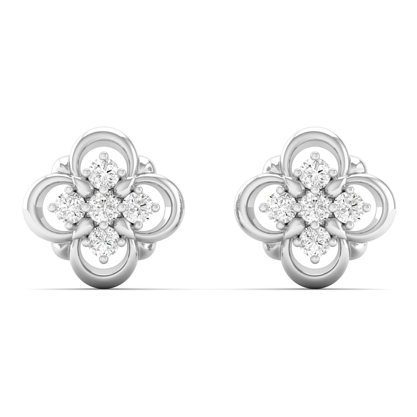 0.13 Ct Diamond Fashion Stud Earrings 9k Solid Gold - Image 7