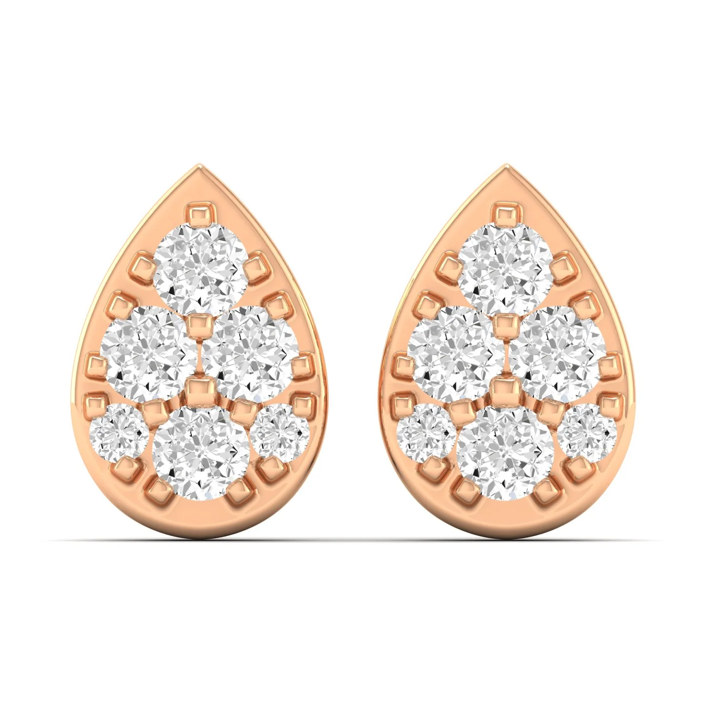 0.20 Ct Diamond Fashion Stud Earrings 9k Solid Gold - Image 3