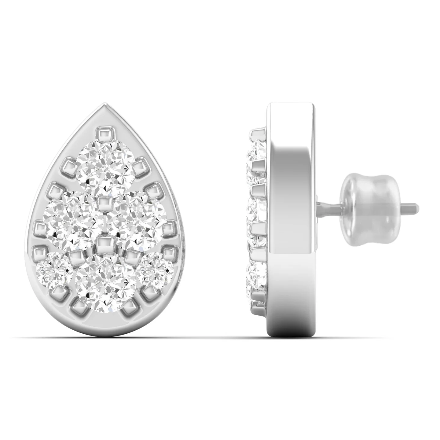 0.20 Ct Diamond Fashion Stud Earrings 9k Solid Gold - Image 6