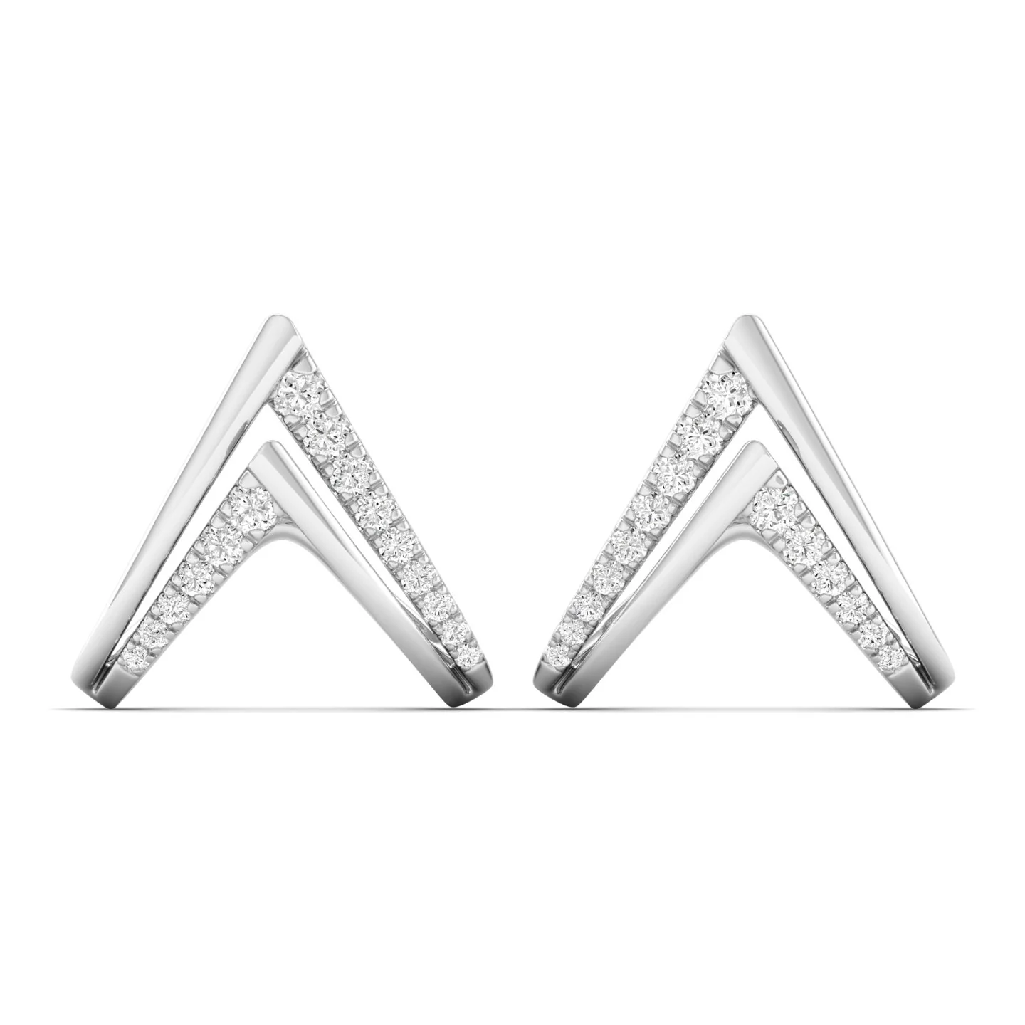 0.36 Ct Diamond Fashion Stud Earrings 9k Solid Gold - Image 4