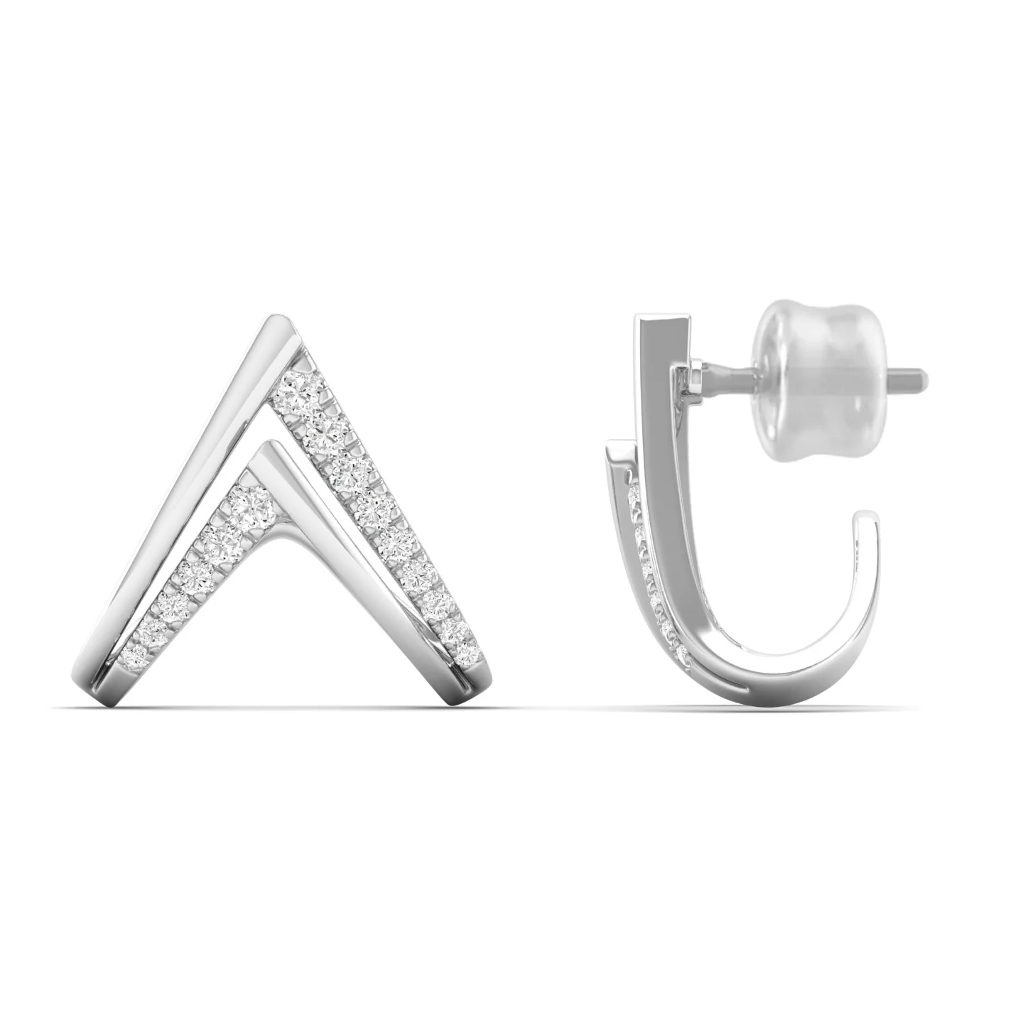 0.36 Ct Diamond Fashion Stud Earrings 9k Solid Gold - Image 5
