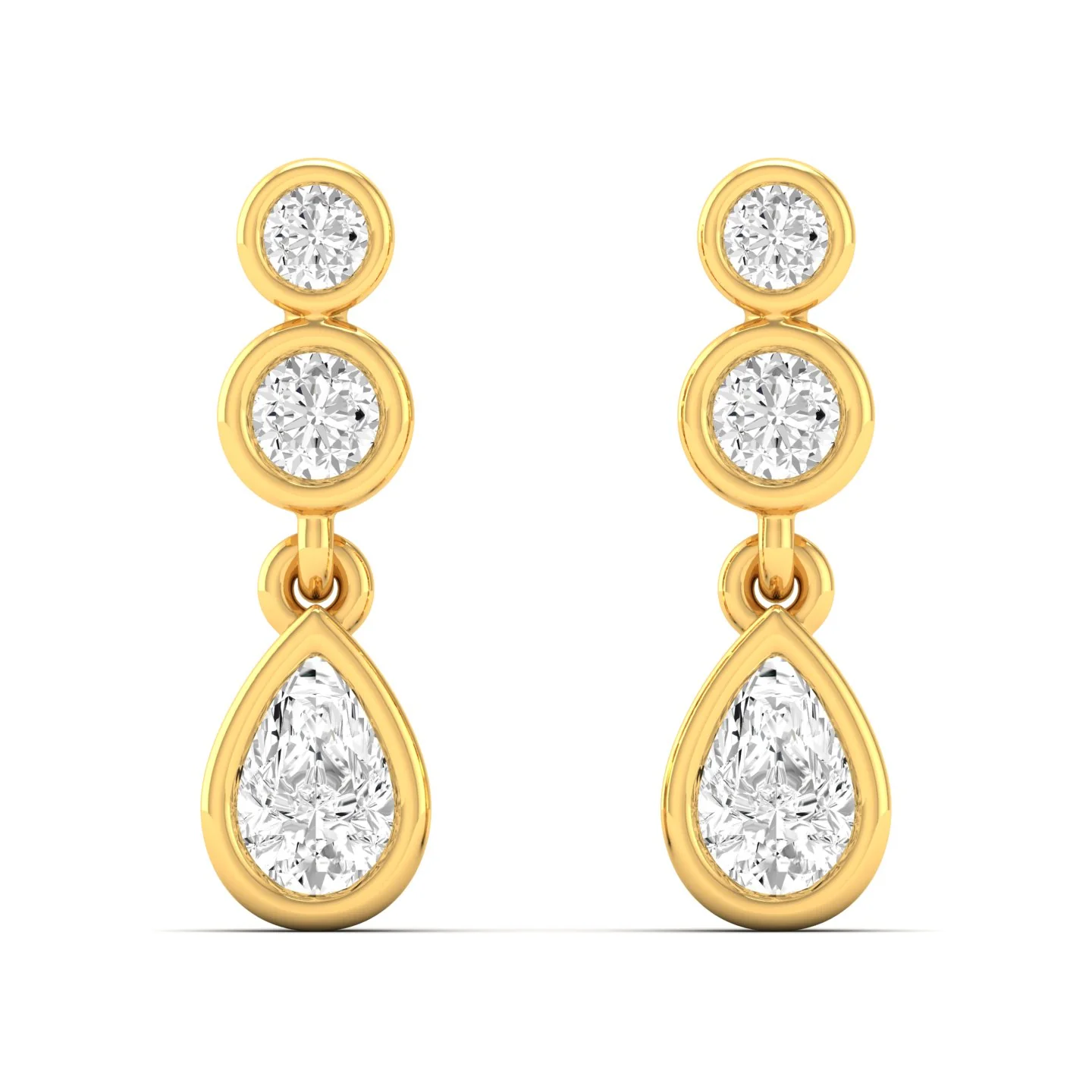 0.25 Ct Diamond Fashion Stud Earrings 9k Solid Gold