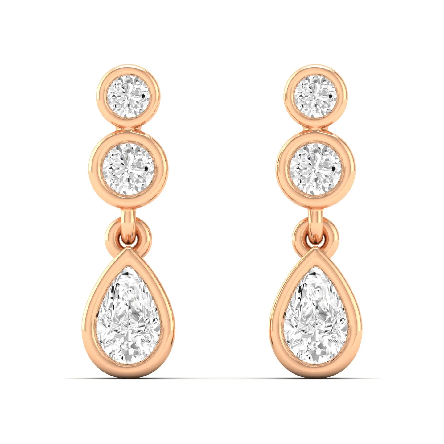 0.25 Ct Diamond Fashion Stud Earrings 9k Solid Gold - Image 3