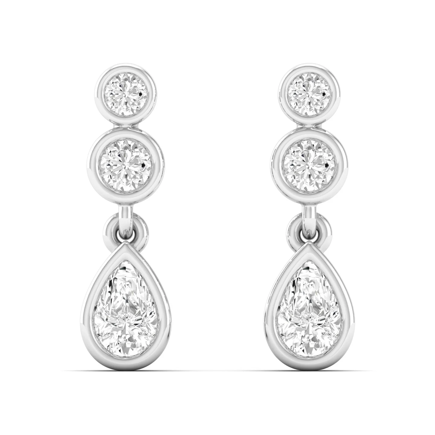 0.25 Ct Diamond Fashion Stud Earrings 9k Solid Gold - Image 4