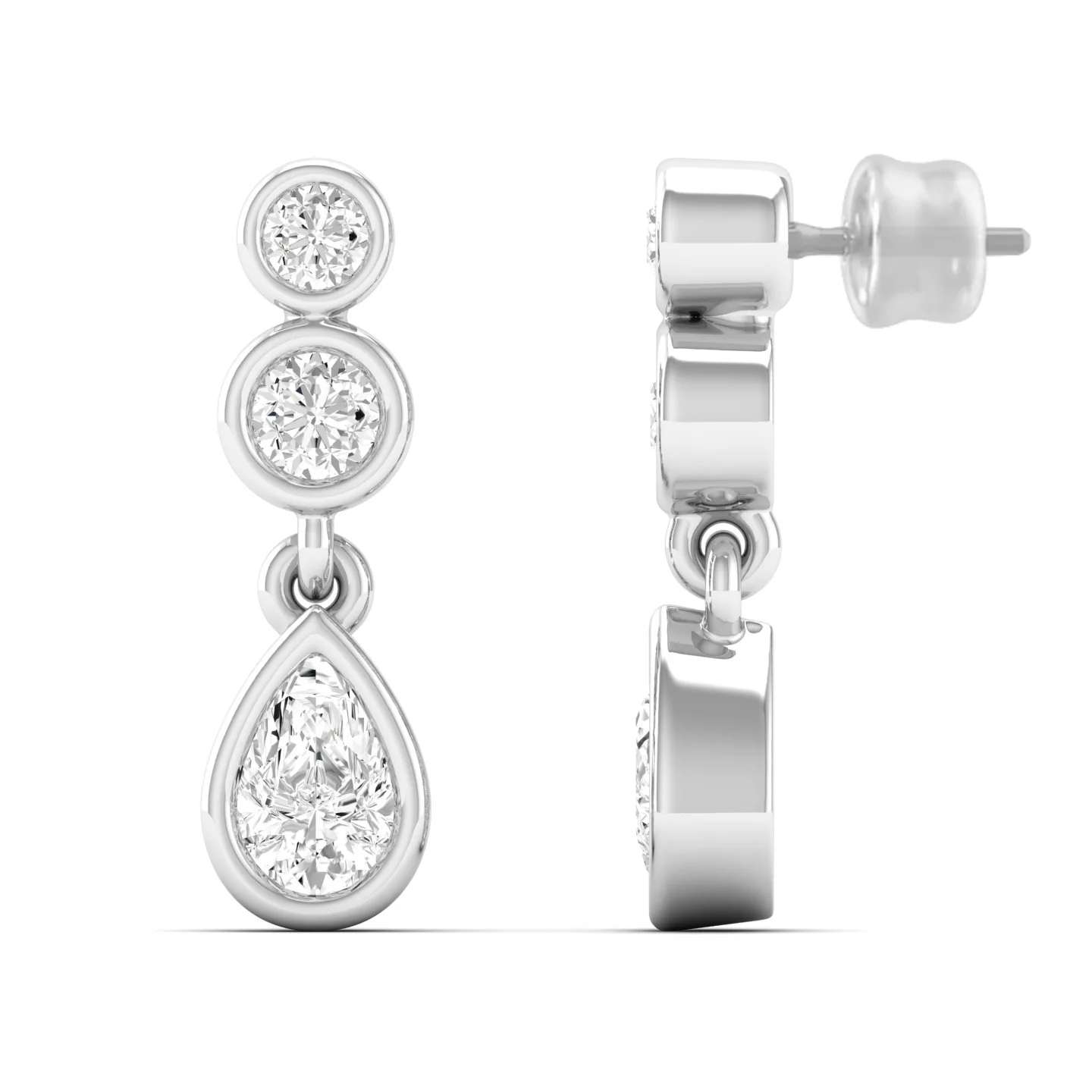 0.25 Ct Diamond Fashion Stud Earrings 9k Solid Gold - Image 6