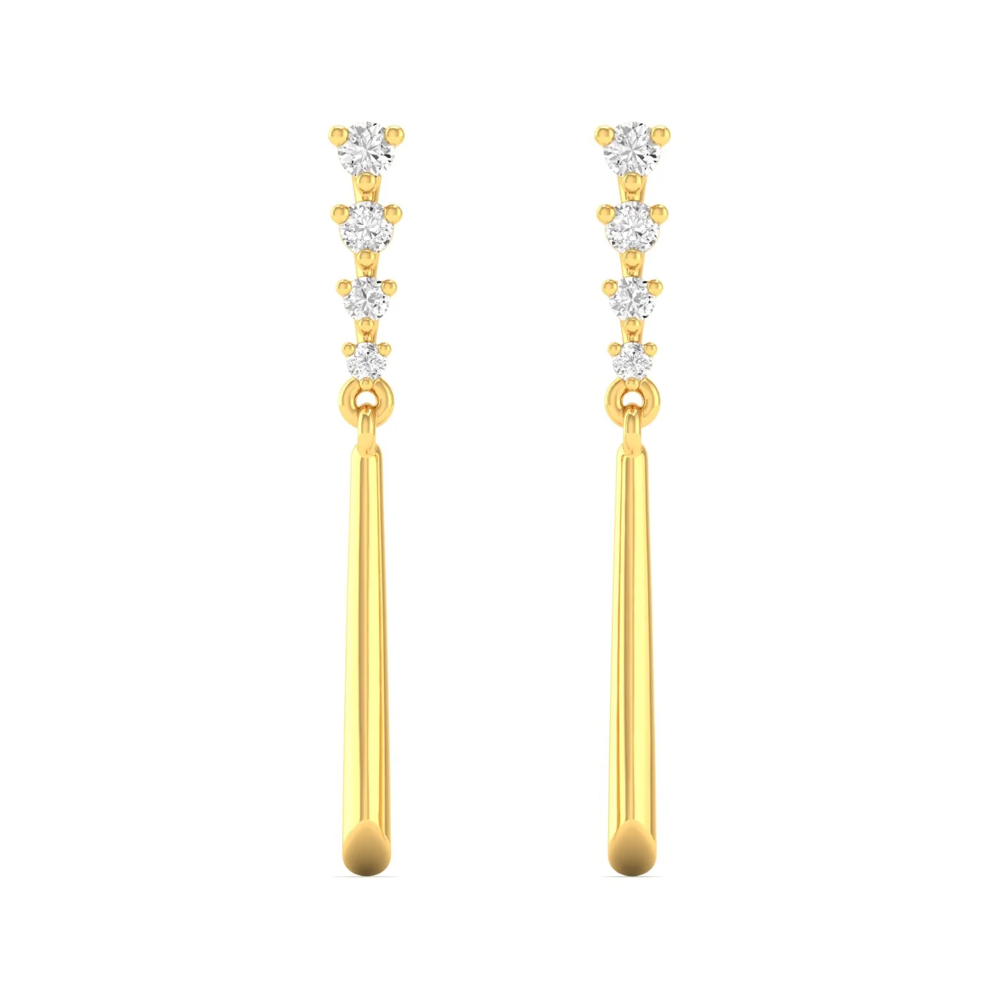 Fashion Stud Earrings 9k Solid Gold
