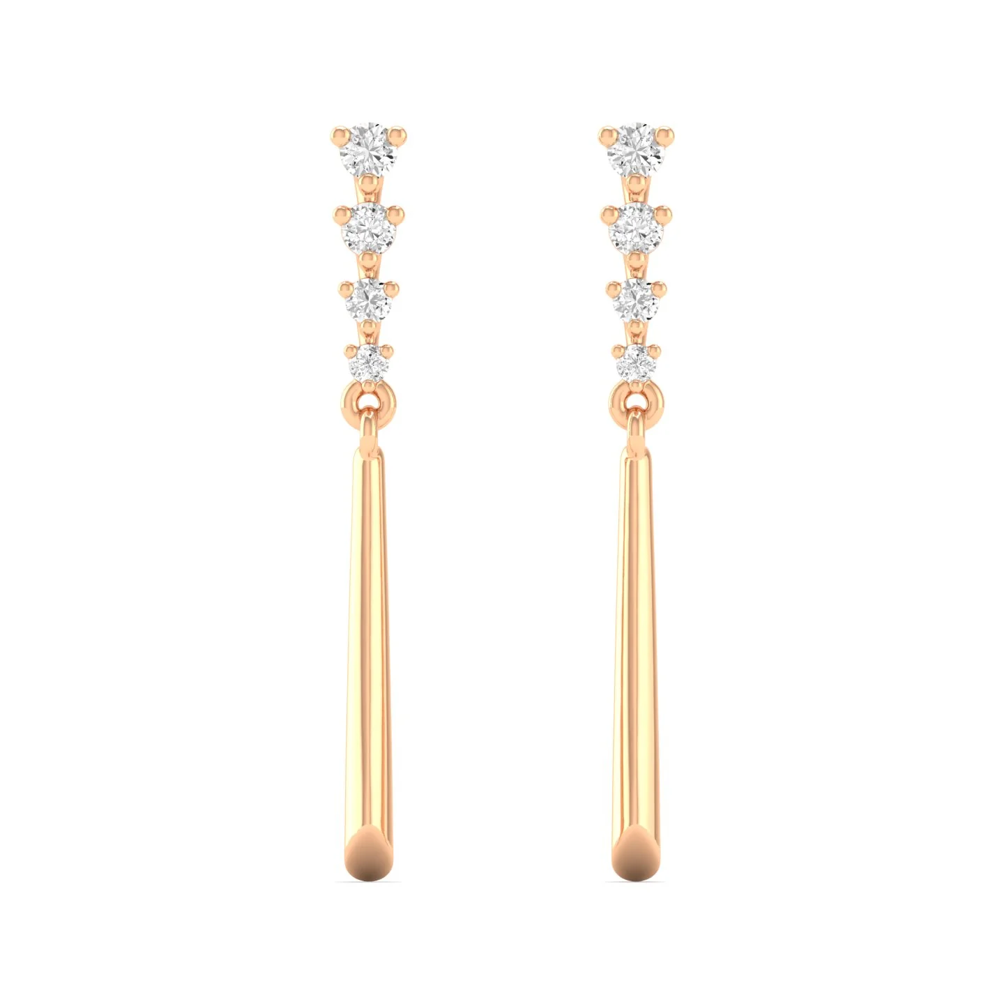 Fashion Stud Earrings 9k Solid Gold - Image 3