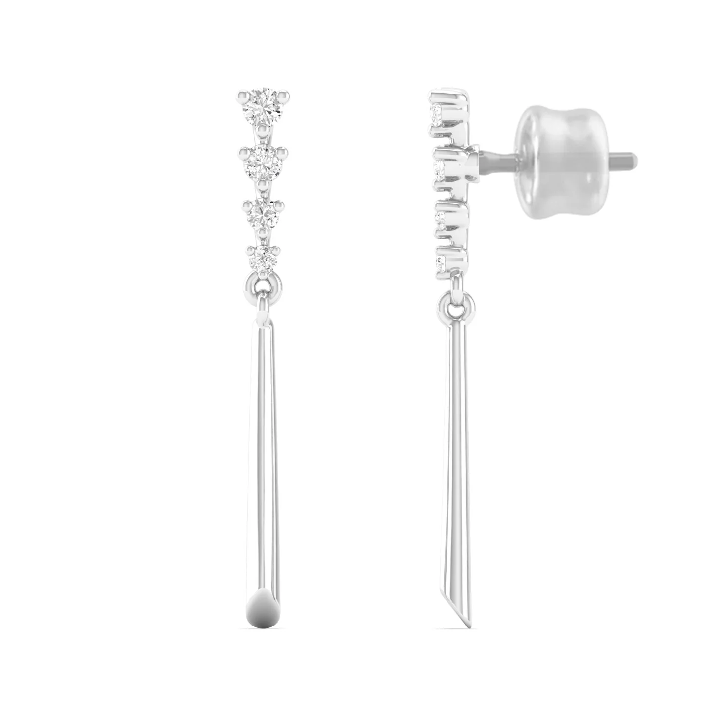 Fashion Stud Earrings 9k Solid Gold - Image 6