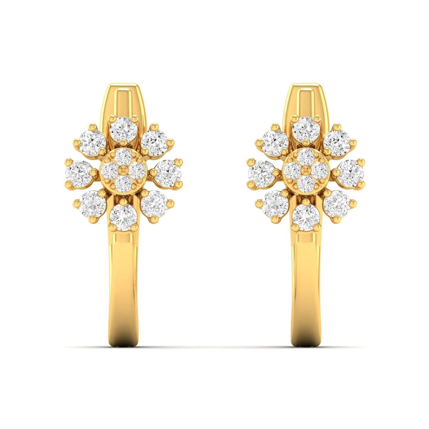 0.25 Ct Diamond Fashion Stud Earrings 9k Solid Gold