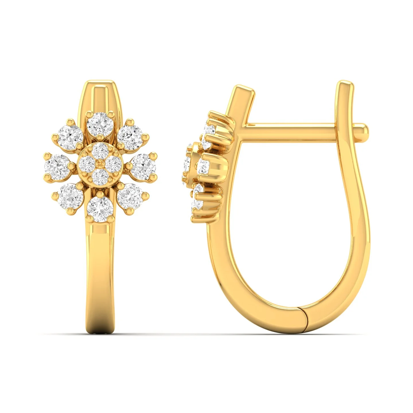 0.25 Ct Diamond Fashion Stud Earrings 9k Solid Gold - Image 2