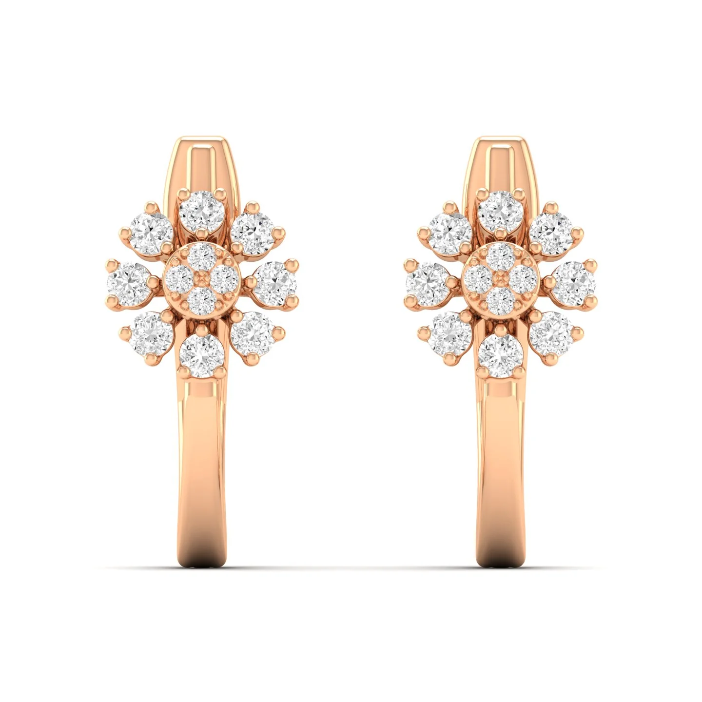 0.25 Ct Diamond Fashion Stud Earrings 9k Solid Gold - Image 3