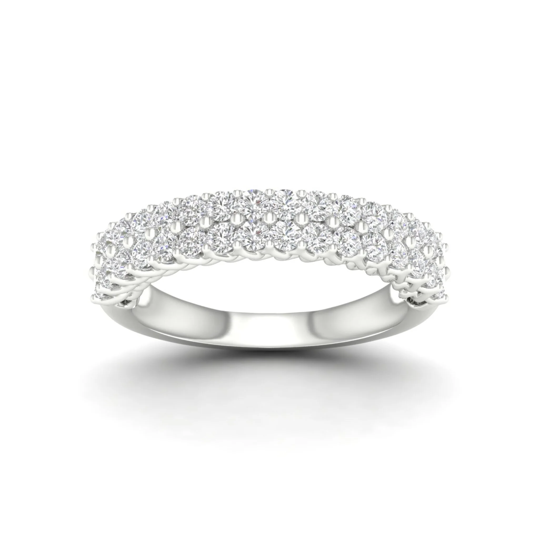 1 ctw Entwine Double Row Anniversary Ring in 18KT - Image 5