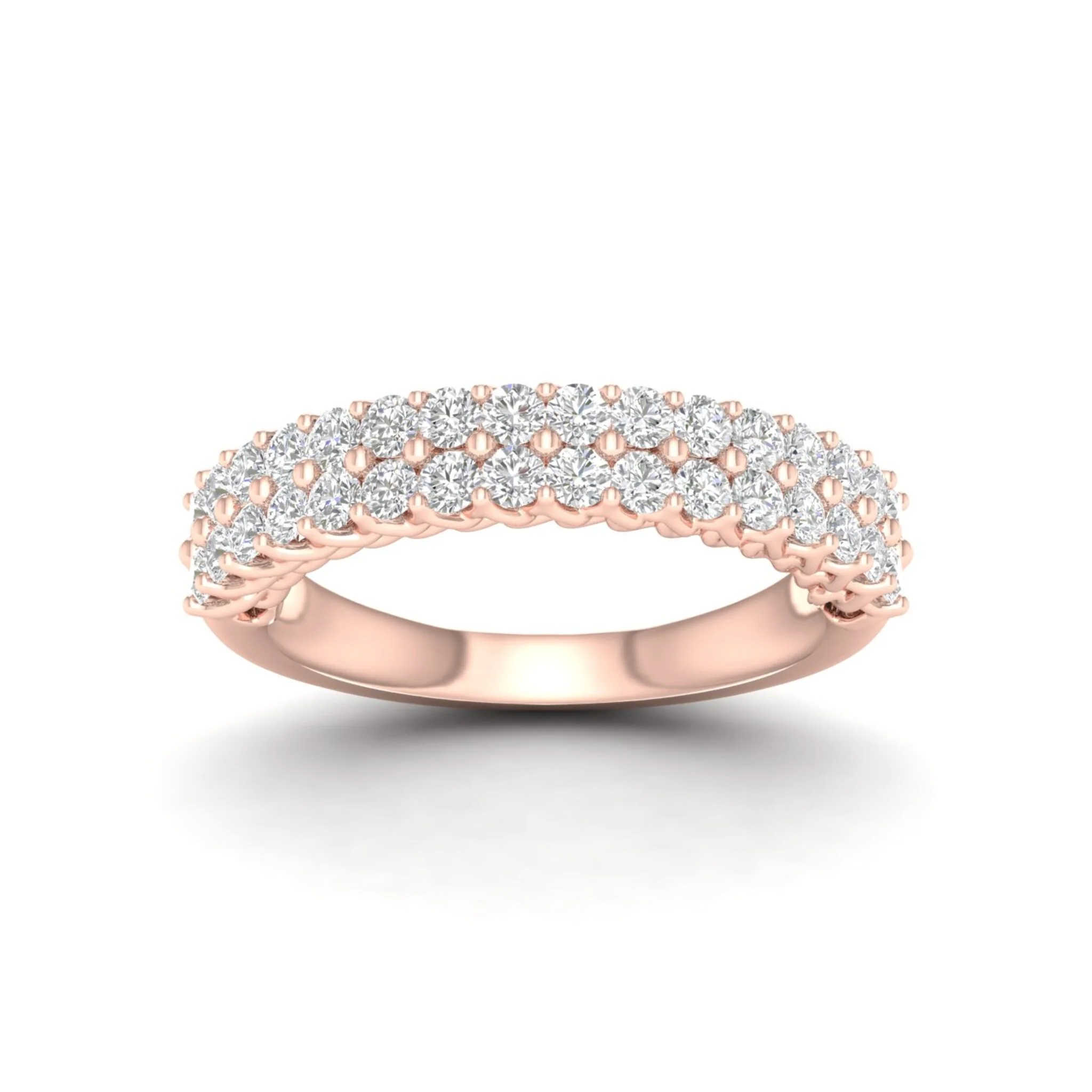 1 ctw Entwine Double Row Anniversary Ring in 18KT - Image 9
