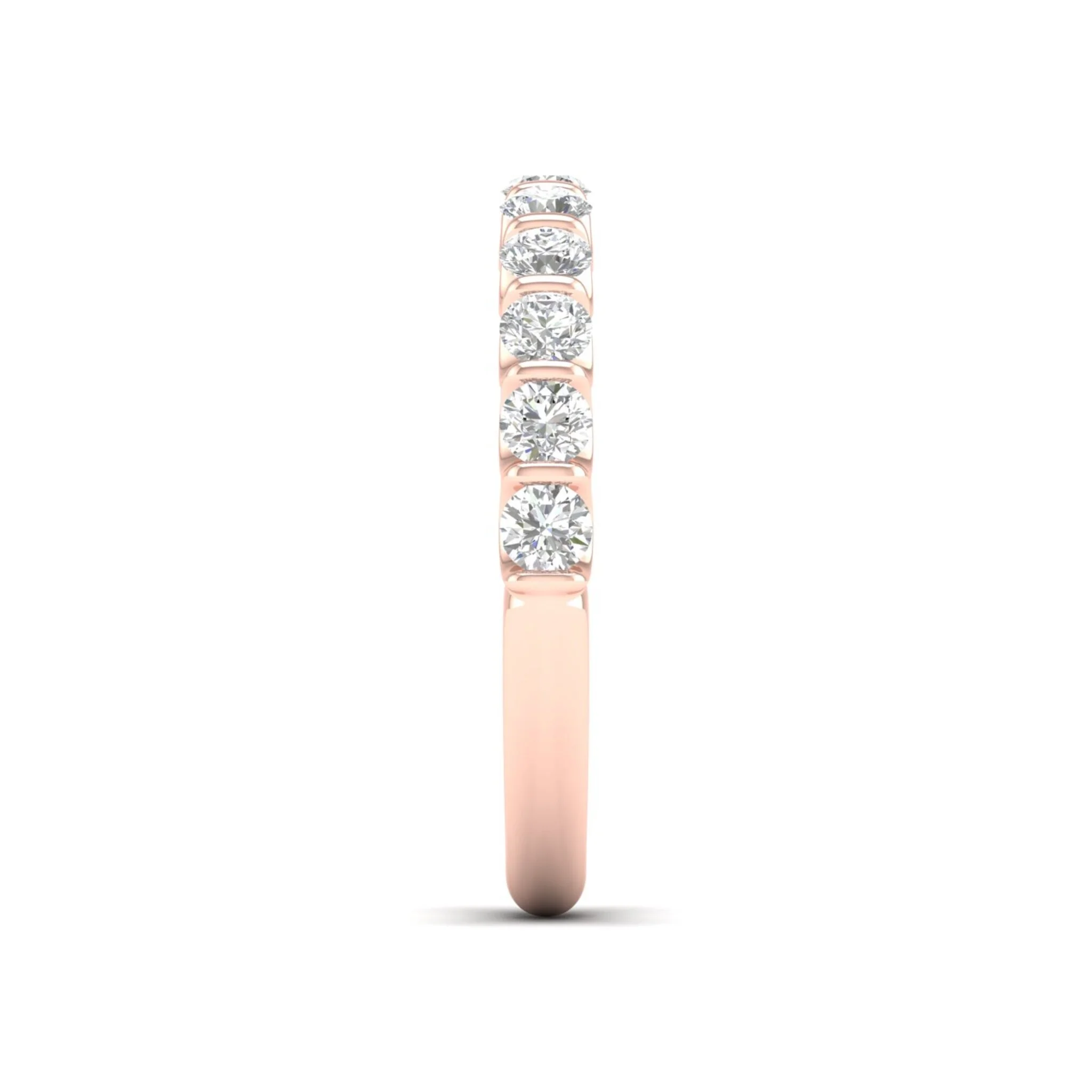 1 ctw Scalloped Channel Set Anniversary Band - Image 10