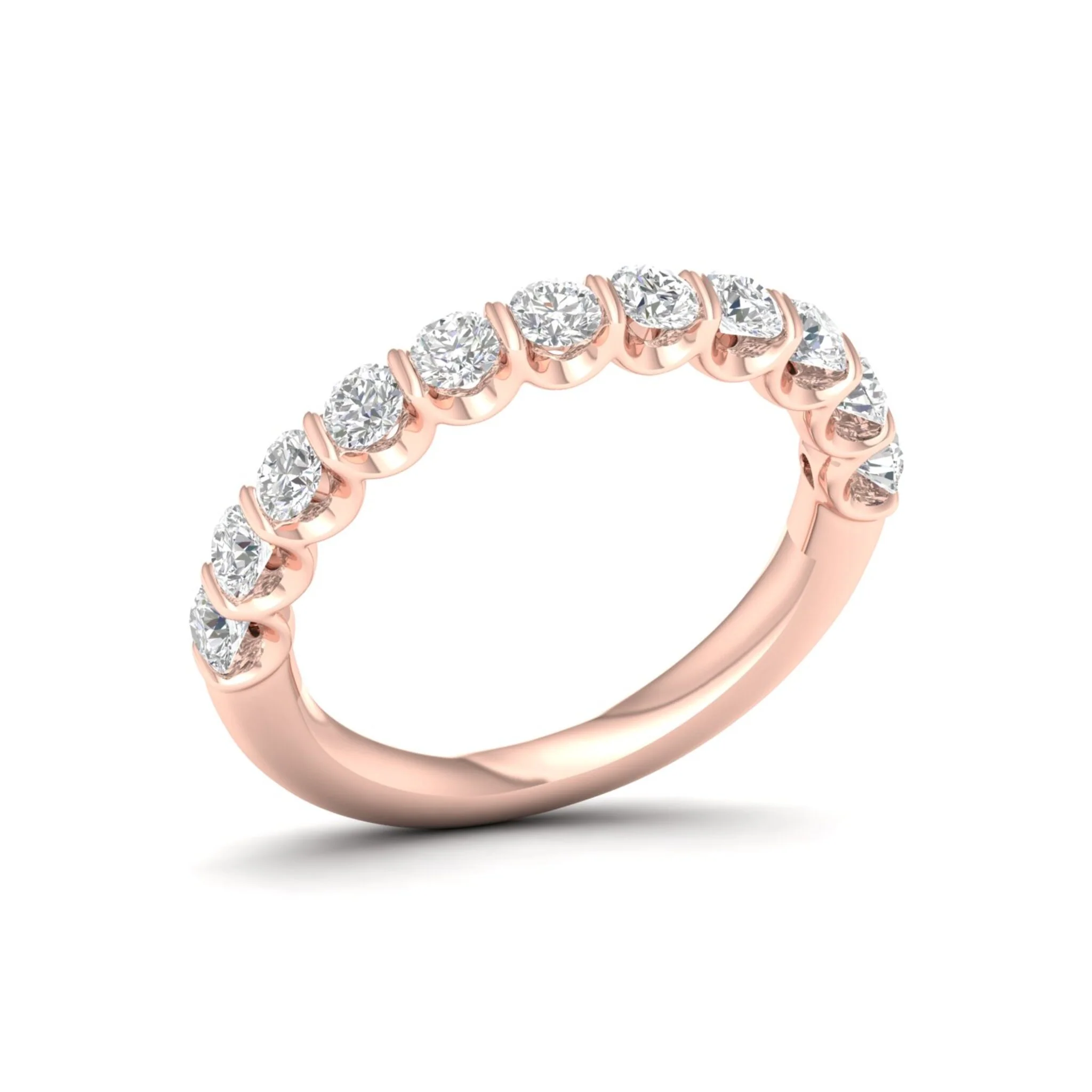 1 ctw Scalloped Channel Set Anniversary Band - Image 11