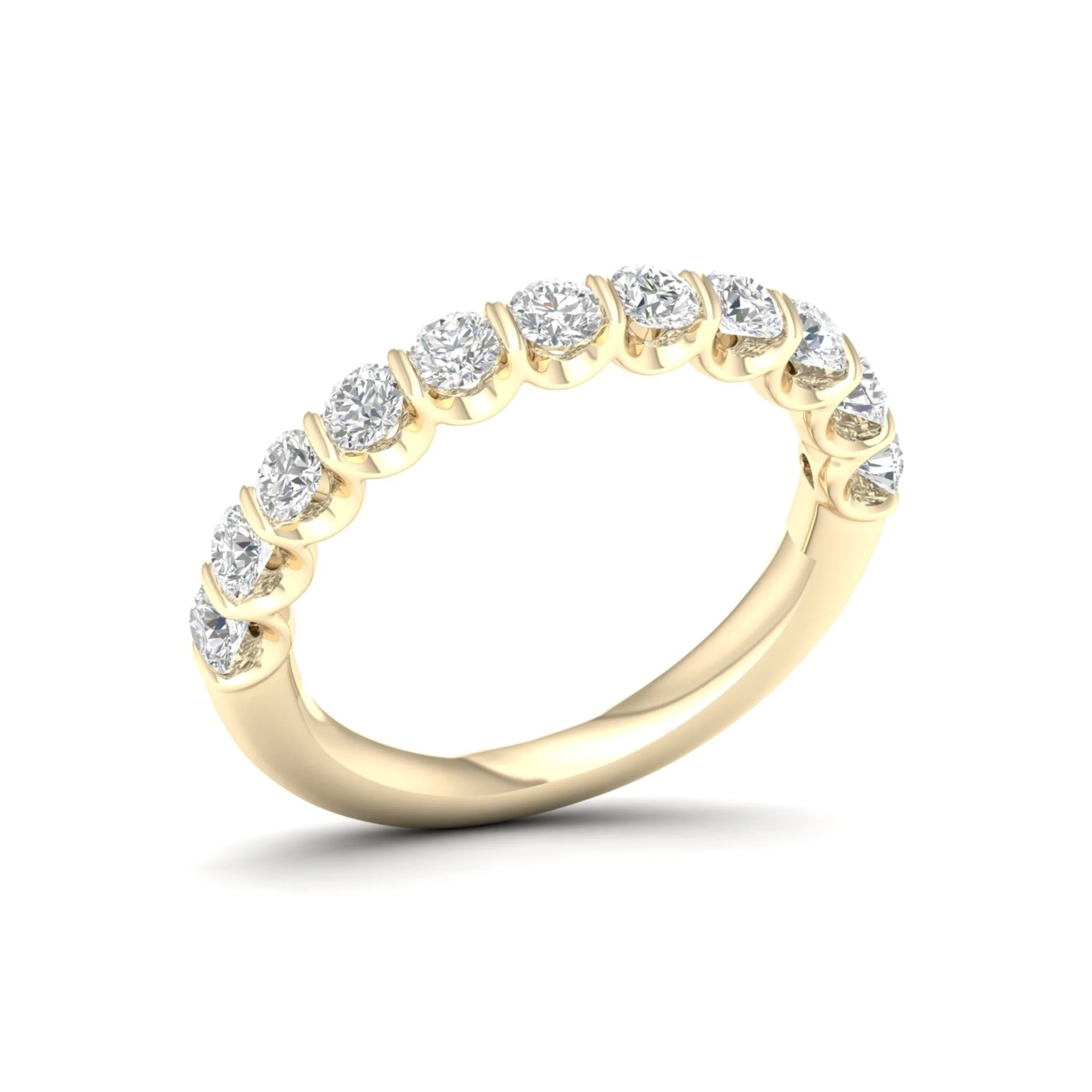 1 ctw Scalloped Channel Set Anniversary Band - Image 3