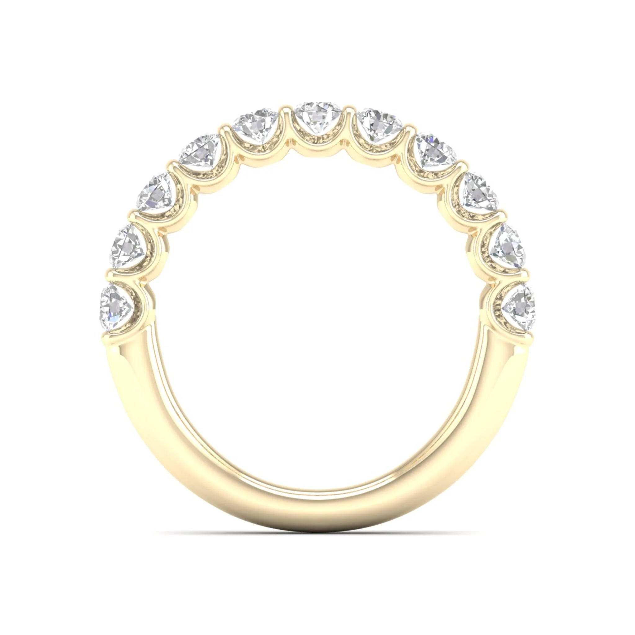 1 ctw Scalloped Channel Set Anniversary Band - Image 4
