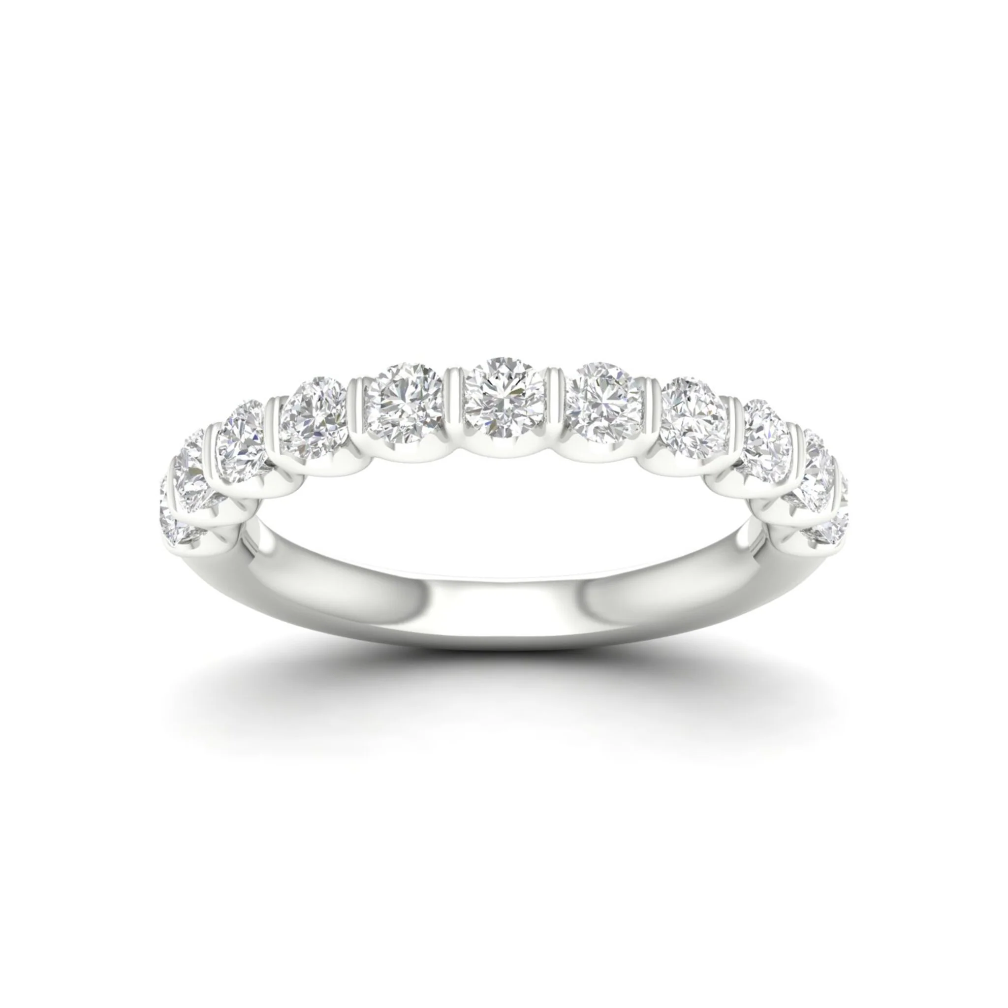 1 ctw Scalloped Channel Set Anniversary Band - Image 5