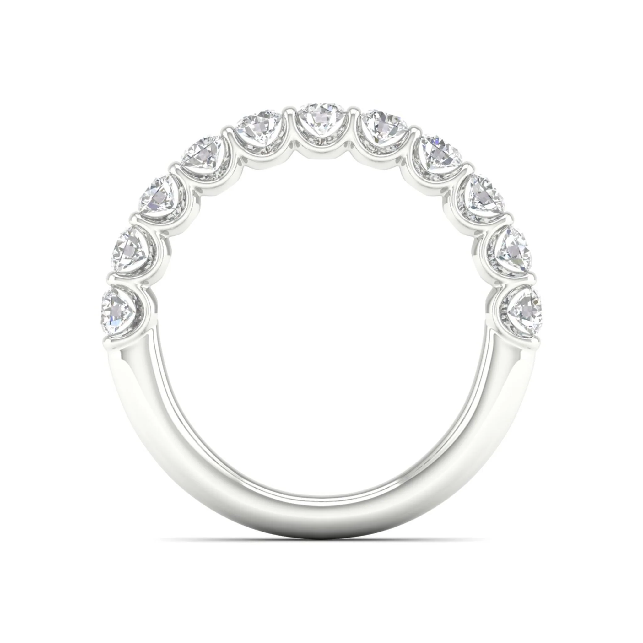 1 ctw Scalloped Channel Set Anniversary Band - Image 6