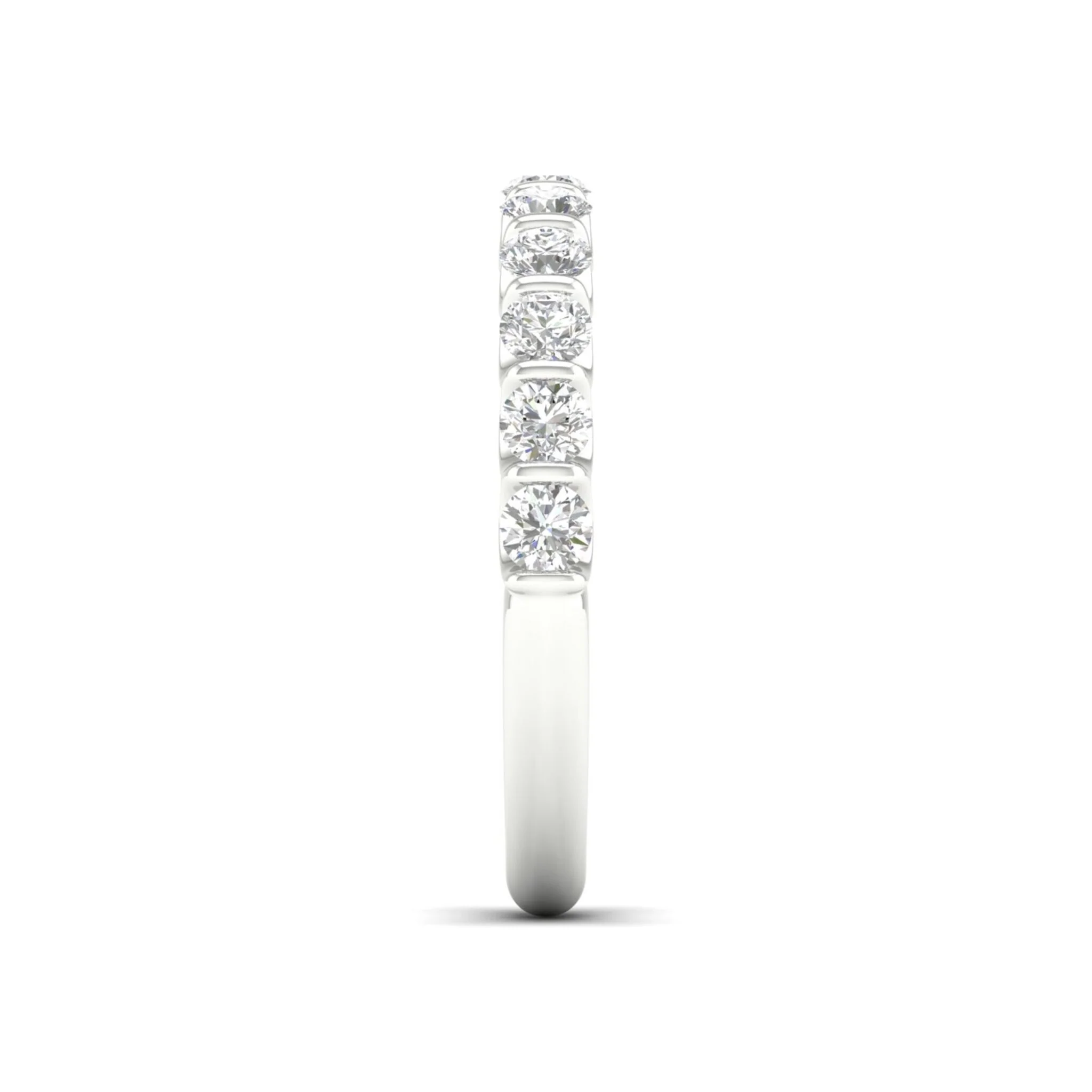1 ctw Scalloped Channel Set Anniversary Band - Image 7