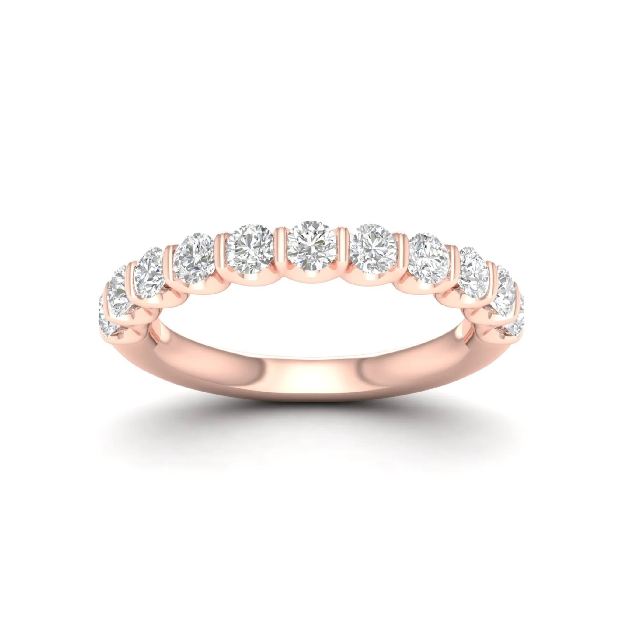 1 ctw Scalloped Channel Set Anniversary Band - Image 8