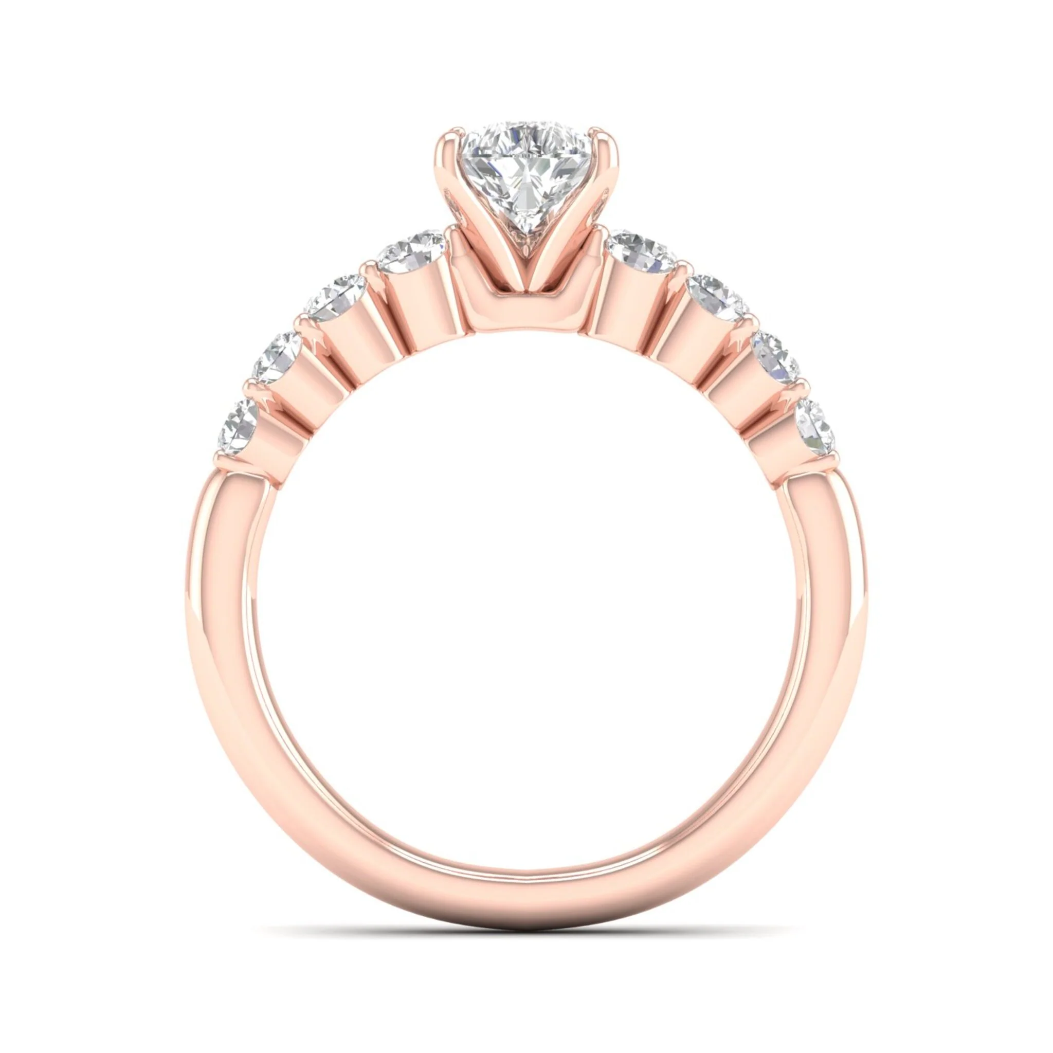 1 1/2 ctw Graduated Pear Centre Engagement Ring - Image 10
