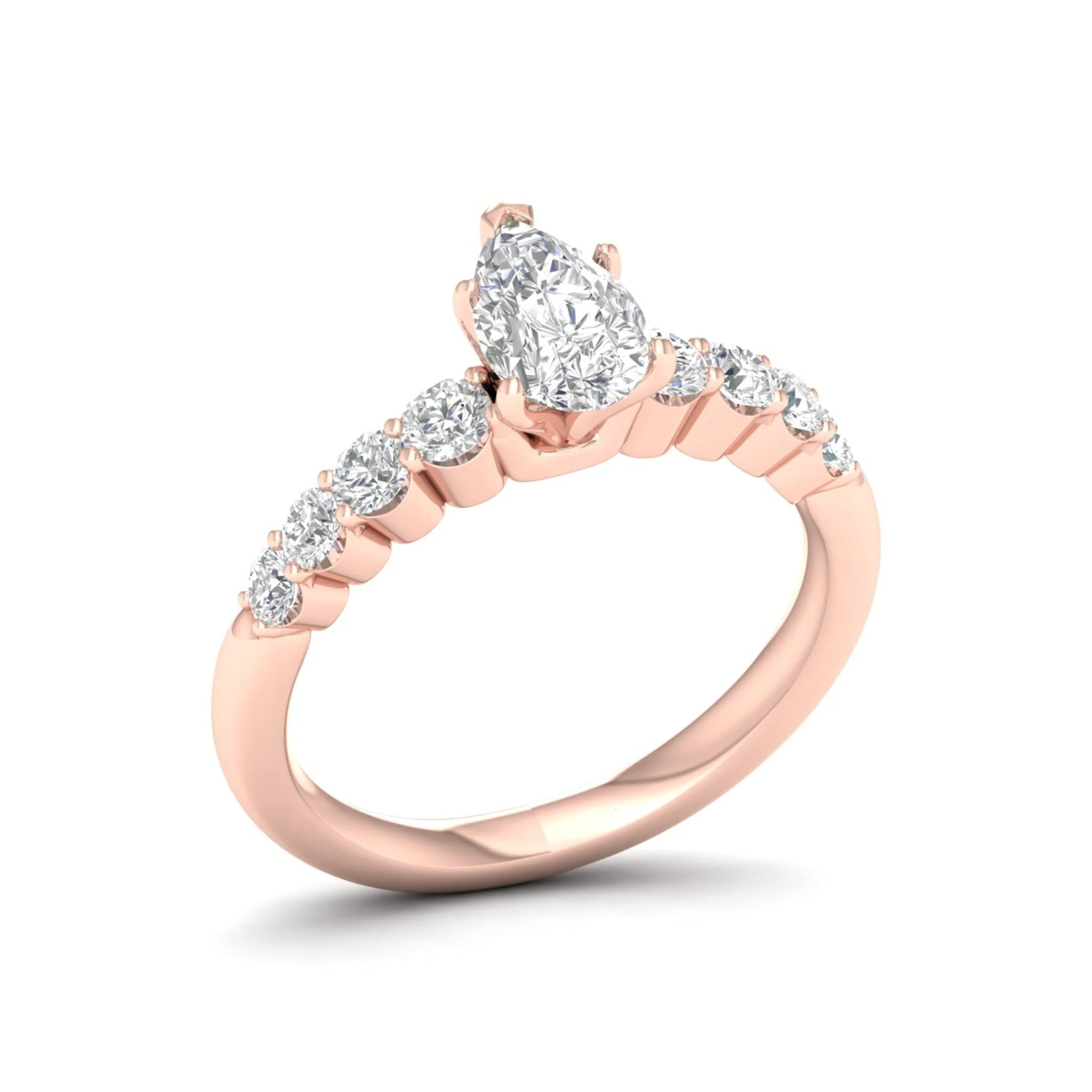 1 1/2 ctw Graduated Pear Centre Engagement Ring - Image 12