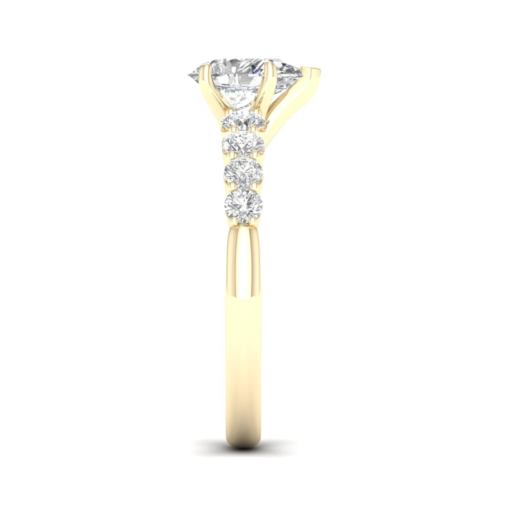 1 1/2 ctw Graduated Pear Centre Engagement Ring - Image 3