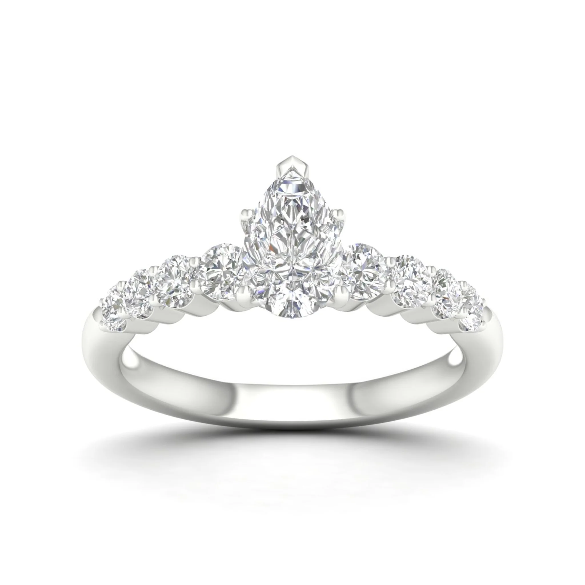 1 1/2 ctw Graduated Pear Centre Engagement Ring - Image 5
