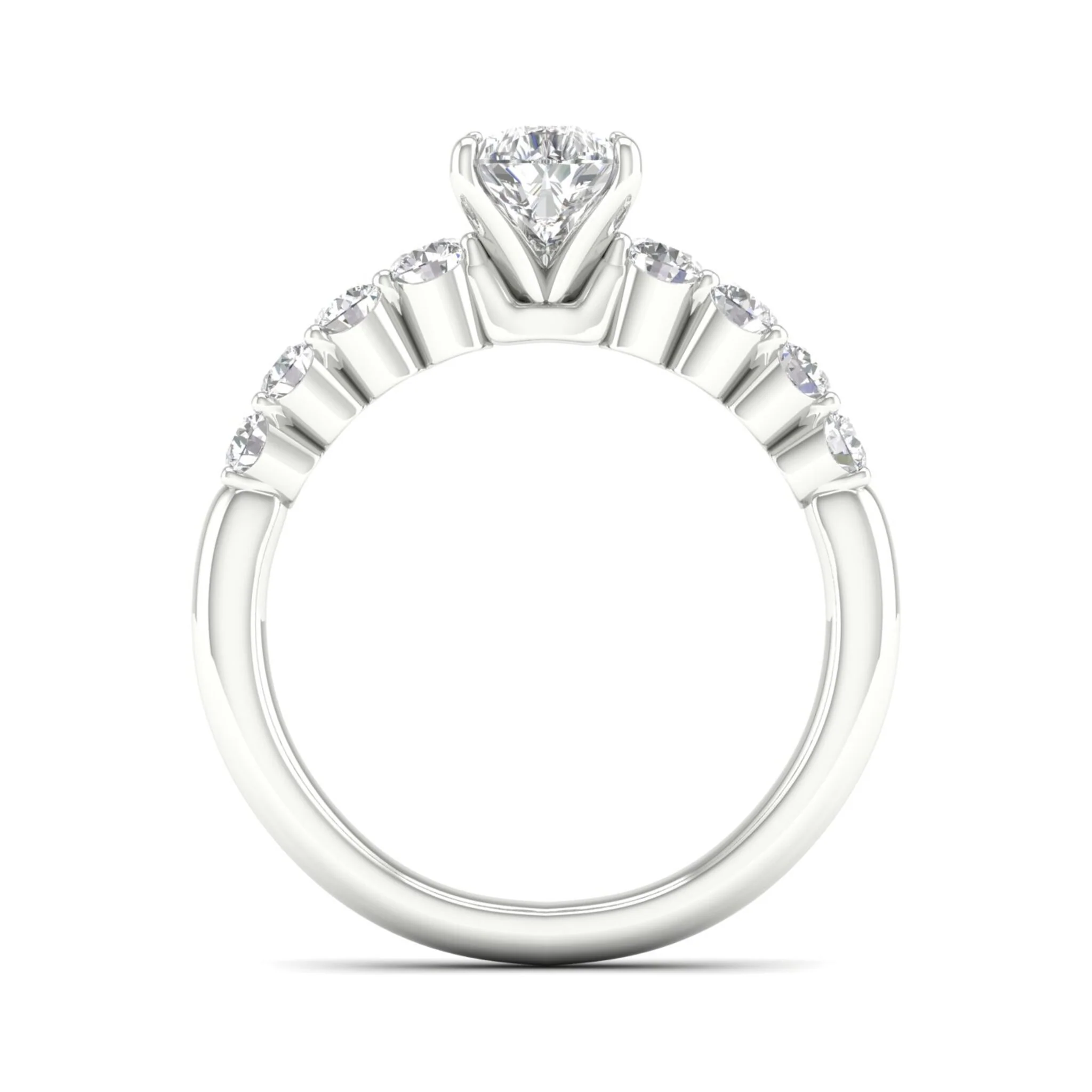 1 1/2 ctw Graduated Pear Centre Engagement Ring - Image 6