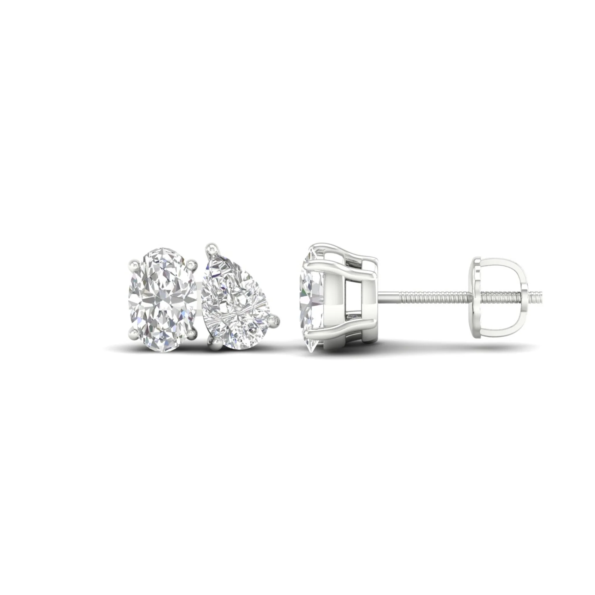1 1/2 ctw Pear Oval Noi Earring - Image 10